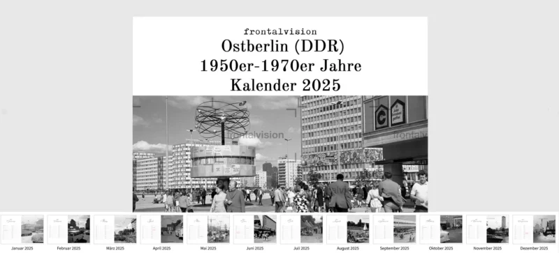 ddr kalender 2025 Ostberlin titelbild